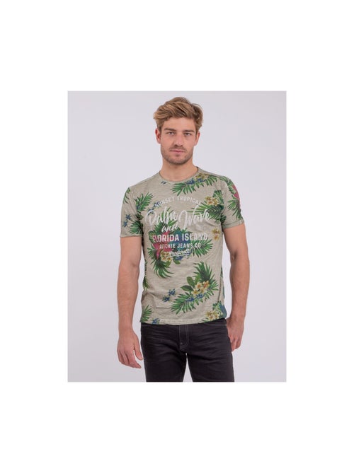 T-shirt manches courtes col rond pur coton NABANE - Kiabi