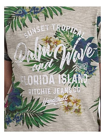 T-shirt manches courtes col rond pur coton NABANE garçon