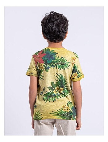 T-shirt manches courtes col rond pur coton NABANE garçon