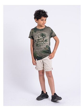 T-shirt manches courtes col rond pur coton NABANE garçon