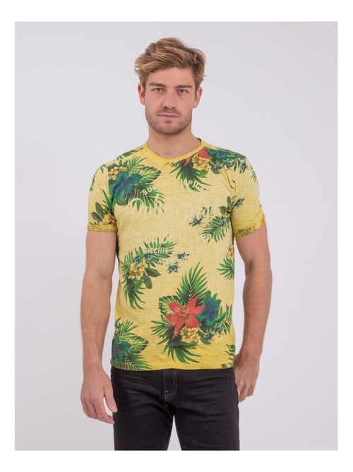 T-shirt manches courtes col rond pur coton NABANE - Kiabi