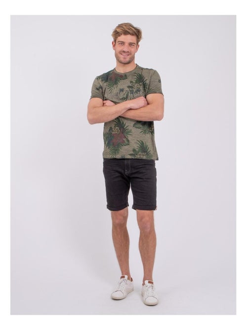 T-shirt manches courtes col rond pur coton NABANE - Kiabi