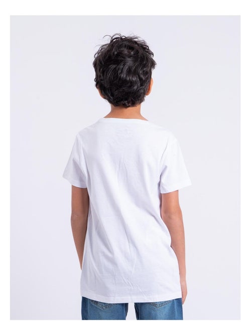 T-shirt manches courtes col rond pur coton NABARZU garçon - Kiabi