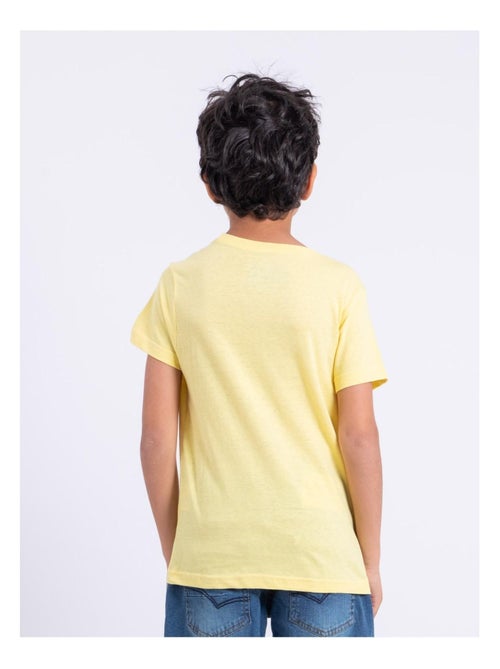 T-shirt manches courtes col rond pur coton NABARZU garçon - Kiabi