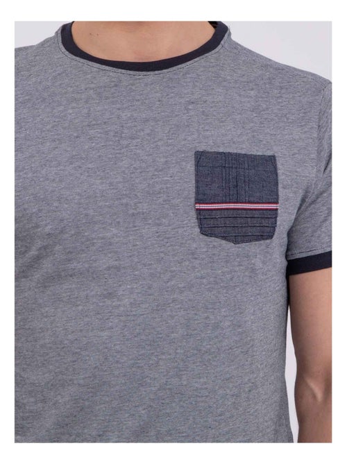 T-shirt manches courtes col rond pur coton NABASTIL - Kiabi