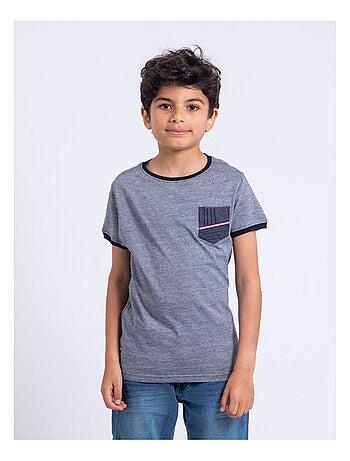 T-shirt manches courtes col rond pur coton NABASTIL garçon