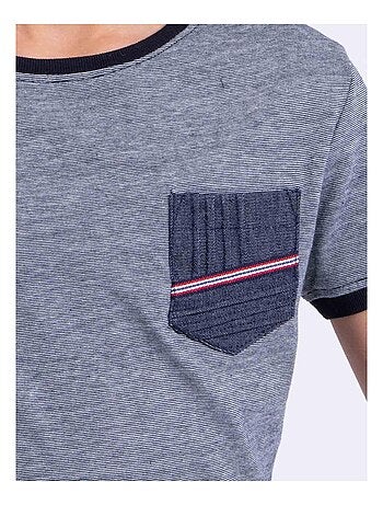 T-shirt manches courtes col rond pur coton NABASTIL garçon