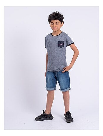 T-shirt manches courtes col rond pur coton NABASTIL garçon