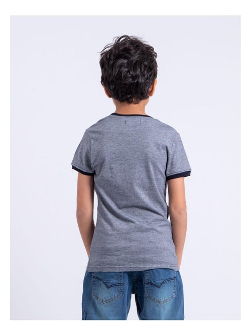 T-shirt manches courtes col rond pur coton NABASTIL garçon - Kiabi