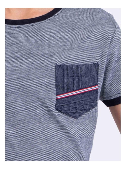 T-shirt manches courtes col rond pur coton NABASTIL garçon - Kiabi