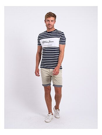 T-shirt manches courtes col rond pur coton NABAUMIX