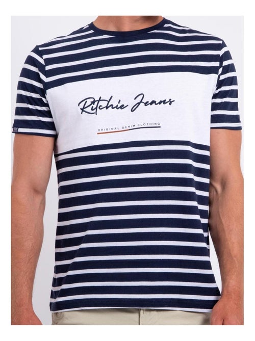 T-shirt manches courtes col rond pur coton NABAUMIX - Kiabi