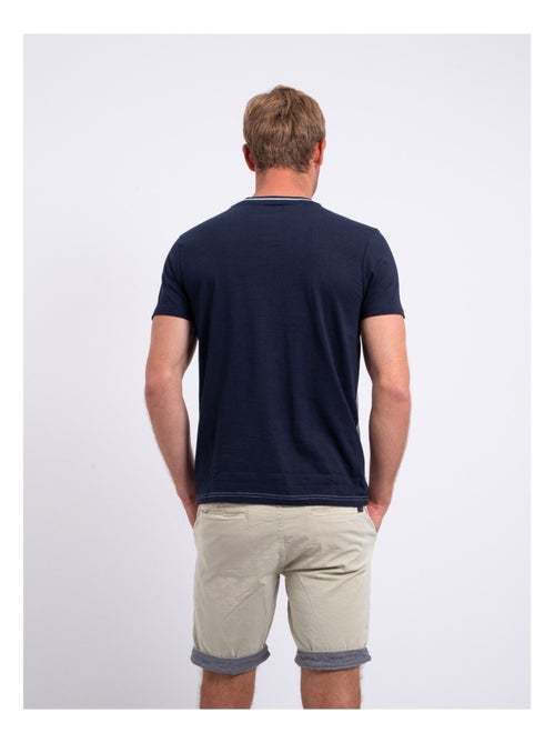 T-shirt manches courtes col rond pur coton NABELO - Kiabi