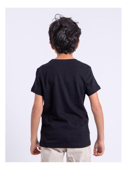 T-shirt manches courtes col rond pur coton NABOJAN garçon - Kiabi