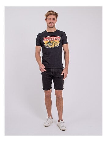 T-shirt manches courtes col rond pur coton NABOJAN