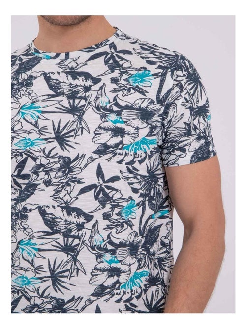 T-shirt manches courtes col rond pur coton NAKIWI - Kiabi