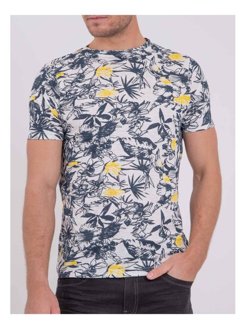 T-shirt manches courtes col rond pur coton NAKIWI - Kiabi