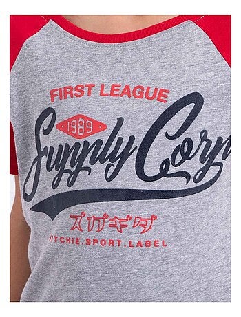 T-shirt manches courtes col rond pur coton NECHIN garçon