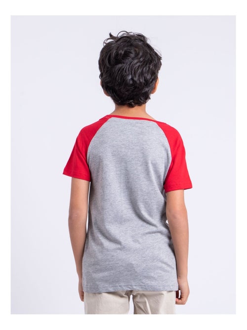 T-shirt manches courtes col rond pur coton NECHIN garçon - Kiabi
