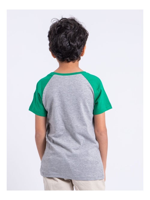T-shirt manches courtes col rond pur coton NECHIN garçon - Kiabi