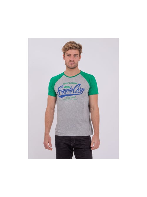 T-shirt manches courtes col rond pur coton NECHIN - Kiabi