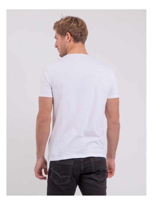 T-shirt manches courtes col rond pur coton NEDER - Kiabi