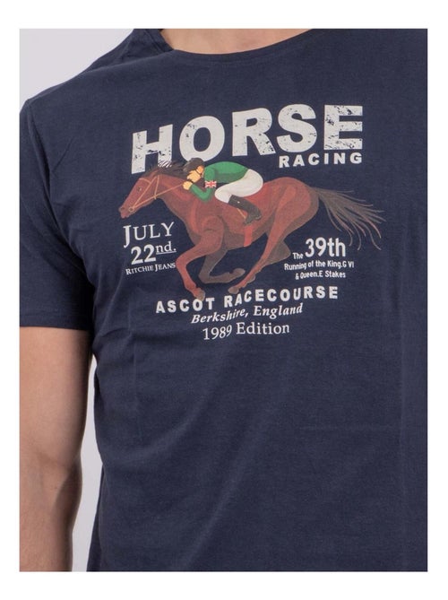 T-shirt manches courtes col rond pur coton NEDER - Kiabi