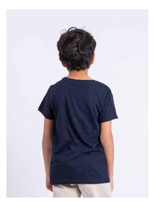 T-shirt manches courtes col rond pur coton NEDER garçon - Kiabi