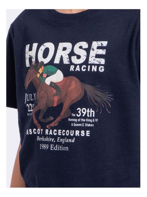 T-shirt manches courtes col rond pur coton NEDER garçon - Kiabi