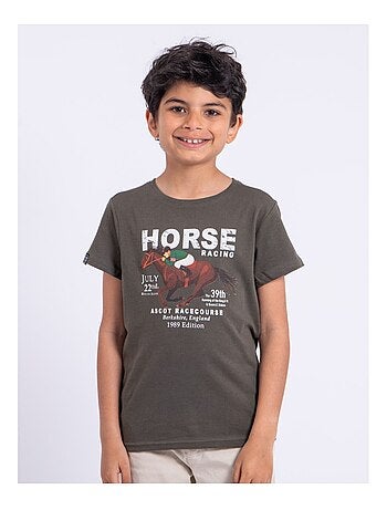 T-shirt manches courtes col rond pur coton NEDER garçon