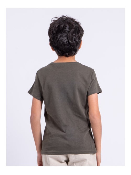 T-shirt manches courtes col rond pur coton NEDER garçon - Kiabi