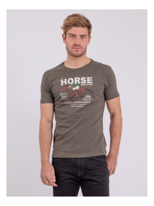 T-shirt manches courtes col rond pur coton NEDER - Kiabi