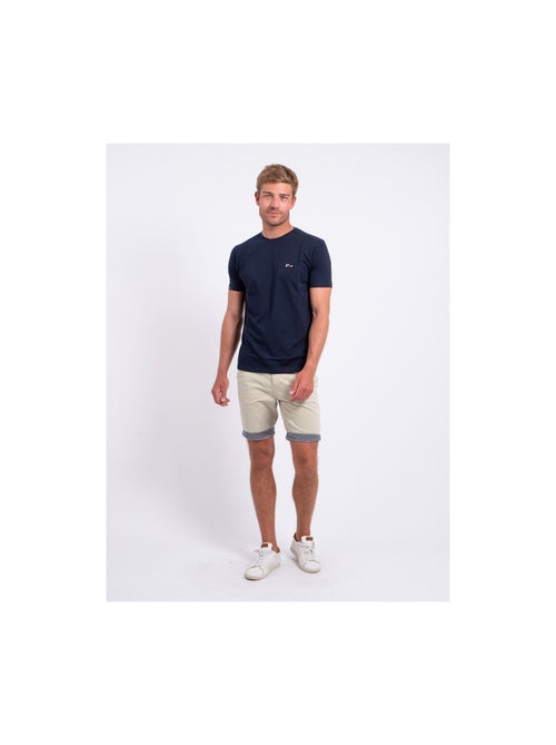 T-shirt manches courtes col rond pur coton NEROTEN - Kiabi
