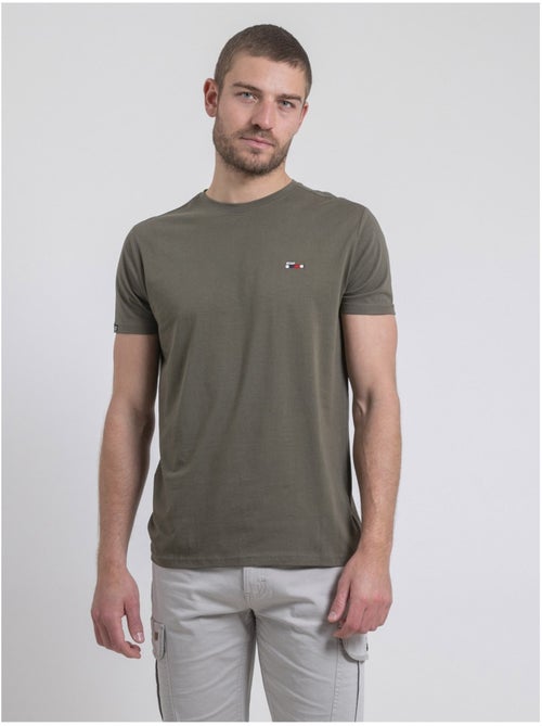 T-shirt manches courtes col rond pur coton NEROTEN - Kiabi