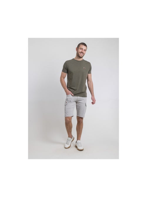 T-shirt manches courtes col rond pur coton NEROTEN - Kiabi