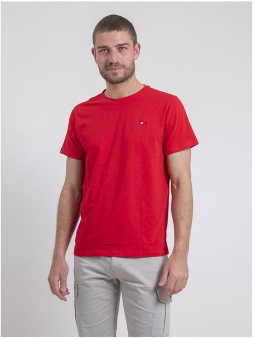 T-shirt manches courtes col rond pur coton NEROTEN - Kiabi