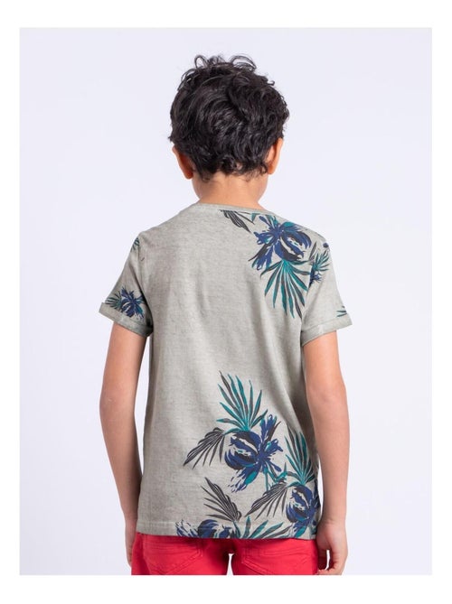 T-shirt manches courtes col rond pur coton NERWIK garçon - Kiabi