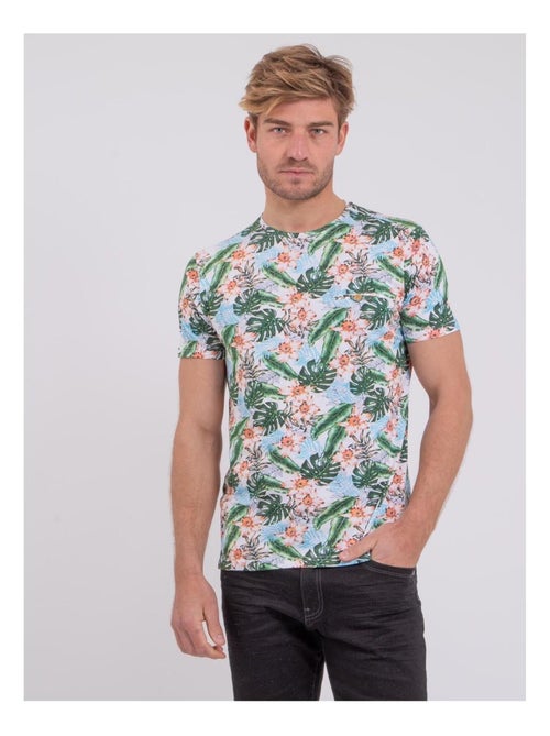 T-shirt manches courtes col rond pur coton NIBOLTA - Kiabi