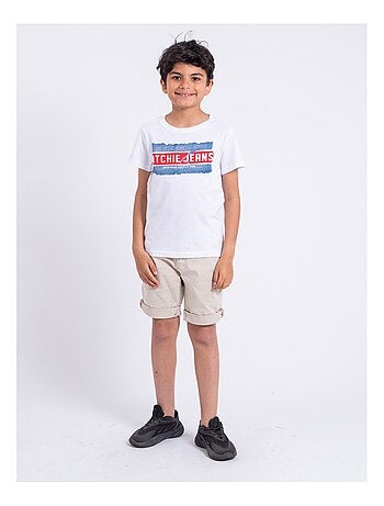 T-shirt manches courtes col rond pur coton NIPETER garçon