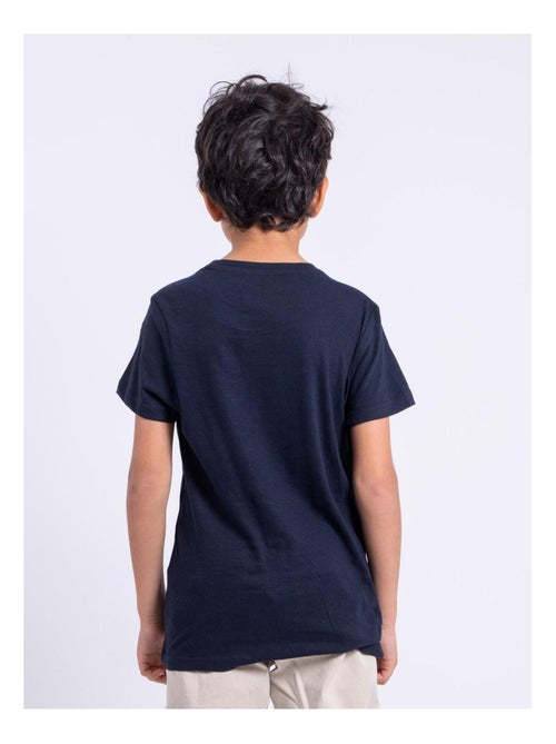 T-shirt manches courtes col rond pur coton NIPETER garçon - Kiabi