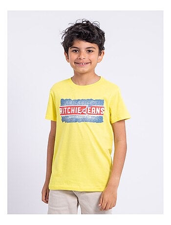 T-shirt manches courtes col rond pur coton NIPETER garçon