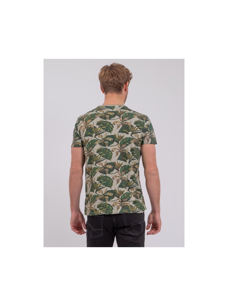 T-shirt manches courtes col rond pur coton NIRAMAX Beige - Kiabi