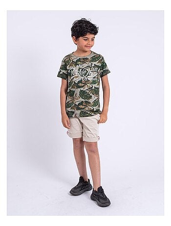 T-shirt manches courtes col rond pur coton NIRAMAX garçon