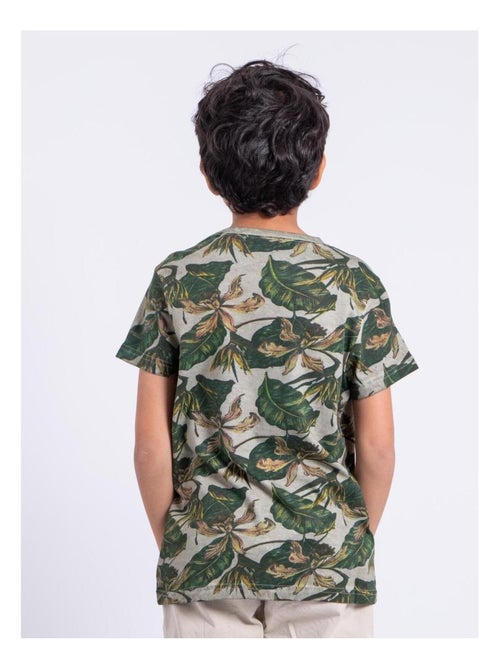 T-shirt manches courtes col rond pur coton NIRAMAX garçon - Kiabi