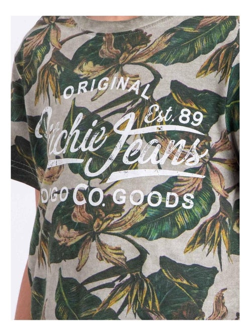 T-shirt manches courtes col rond pur coton NIRAMAX garçon - Kiabi