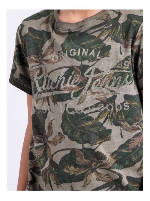 T-shirt manches courtes col rond pur coton NIRAMAX garçon - Kiabi