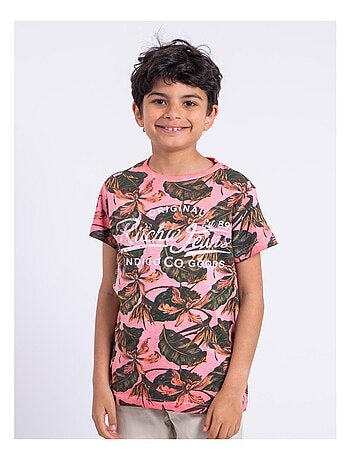 T-shirt manches courtes col rond pur coton NIRAMAX garçon