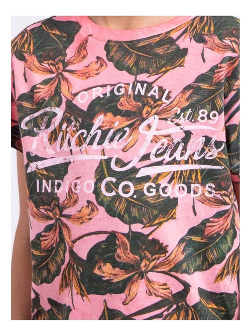 T-shirt manches courtes col rond pur coton NIRAMAX garçon - Kiabi
