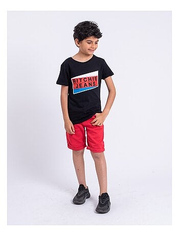 T-shirt manches courtes col rond pur coton NOBLAKE garçon