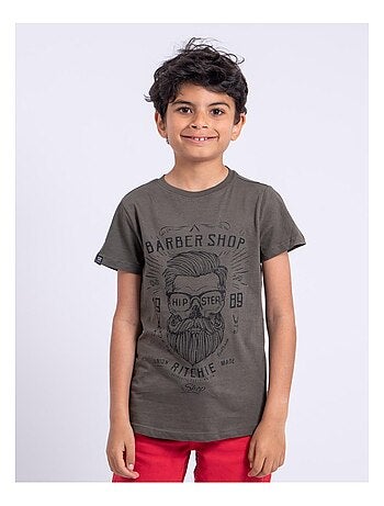 T-shirt manches courtes col rond pur coton NOCIRYL garçon
